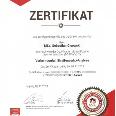 Certificate Dgusv 11